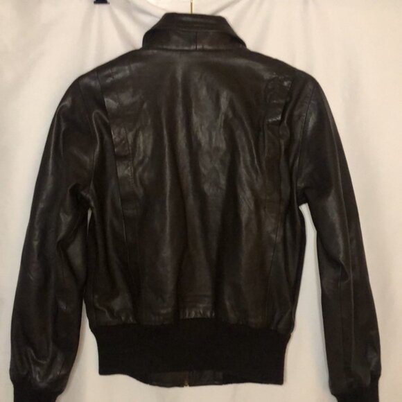 J. CREW brown genuine leather jacket. Size Small. - Picture 9 of 13